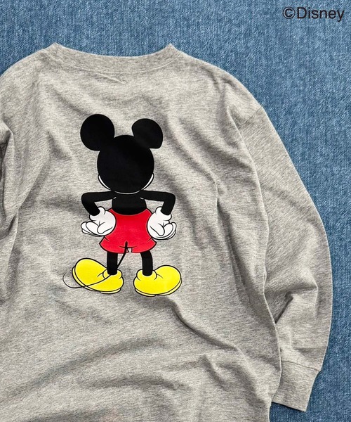 Disney(ディズニー)の「【Disney/ディズニー】MICKEYミッキーマウス キッズ オーバーサイズロンT(Tシャツ/カットソー・キッズ・オレンジ/チャコール/ベージュ/ネイビー/グレー系その他2/グレー系その他3/グリーン系その他/グレー系その他4/ホワイト系その他/ベージュ系その他/ホワイト系その他3/オフホワイト/杢グレー/ダークグリーン/ホワイト系その他2/グレー系その他・110/120/130/140/150/160)」の10枚目の写真