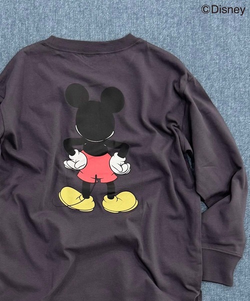 Disney(ディズニー)の「【Disney/ディズニー】MICKEYミッキーマウス キッズ オーバーサイズロンT(Tシャツ/カットソー・キッズ・オレンジ/チャコール/ベージュ/ネイビー/グレー系その他2/グレー系その他3/グリーン系その他/グレー系その他4/ホワイト系その他/ベージュ系その他/ホワイト系その他3/オフホワイト/杢グレー/ダークグリーン/ホワイト系その他2/グレー系その他・110/120/130/140/150/160)」の11枚目の写真