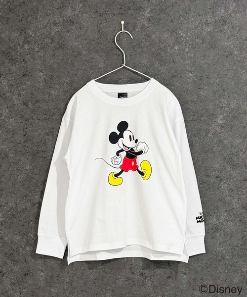 Disney(ディズニー)の「【Disney/ディズニー】MICKEYミッキーマウス キッズ オーバーサイズロンT(Tシャツ/カットソー・キッズ・オレンジ/チャコール/ベージュ/ネイビー/グレー系その他2/グレー系その他3/グリーン系その他/グレー系その他4/ホワイト系その他/ベージュ系その他/ホワイト系その他3/オフホワイト/杢グレー/ダークグリーン/ホワイト系その他2/グレー系その他・110/120/130/140/150/160)」の21枚目の写真