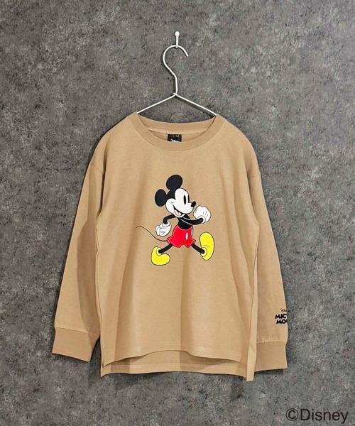 Disney(ディズニー)の「【Disney/ディズニー】MICKEYミッキーマウス キッズ オーバーサイズロンT(Tシャツ/カットソー・キッズ・オレンジ/チャコール/ベージュ/ネイビー/グレー系その他2/グレー系その他3/グリーン系その他/グレー系その他4/ホワイト系その他/ベージュ系その他/ホワイト系その他3/オフホワイト/杢グレー/ダークグリーン/ホワイト系その他2/グレー系その他・110/120/130/140/150/160)」の22枚目の写真