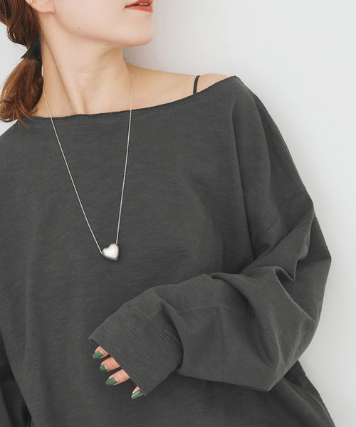 Spick & Span(スピックアンドスパン)の「コットンスラブミニ裏毛プルオーバー(スウェット・レディース・チャコールグレー/ベージュ・FREE)」の10枚目の写真