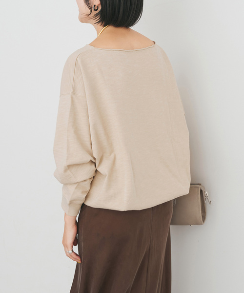 Spick & Span(スピックアンドスパン)の「コットンスラブミニ裏毛プルオーバー(スウェット・レディース・チャコールグレー/ベージュ・FREE)」の15枚目の写真