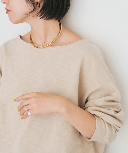 Spick & Span(スピックアンドスパン)の「コットンスラブミニ裏毛プルオーバー(スウェット・レディース・チャコールグレー/ベージュ・FREE)」の17枚目の写真