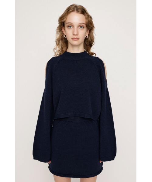SLY(スライ)の「OPEN SHOULDER SET UP オープンショルダー セットアップ 秋服 冬服(ワンピース・レディース・ネイビー/ブラック/グレー・1/2)」の11枚目の写真