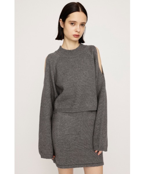 SLY(スライ)の「OPEN SHOULDER SET UP オープンショルダー セットアップ 秋服 冬服(ワンピース・レディース・ネイビー/ブラック/グレー・1/2)」の16枚目の写真
