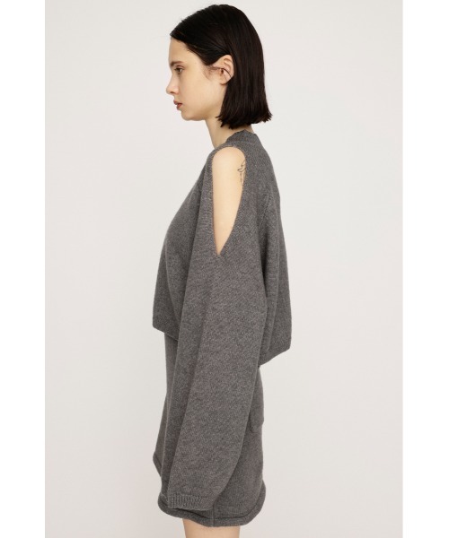 SLY(スライ)の「OPEN SHOULDER SET UP オープンショルダー セットアップ 秋服 冬服(ワンピース・レディース・ネイビー/ブラック/グレー・1/2)」の4枚目の写真
