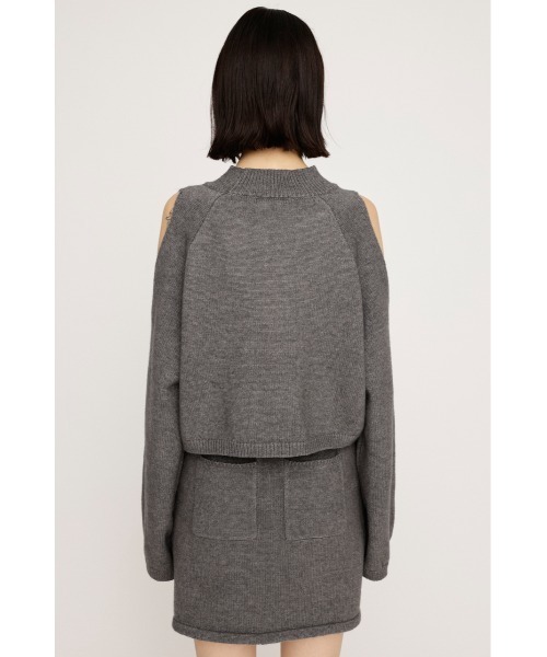 SLY(スライ)の「OPEN SHOULDER SET UP オープンショルダー セットアップ 秋服 冬服(ワンピース・レディース・ネイビー/ブラック/グレー・1/2)」の5枚目の写真