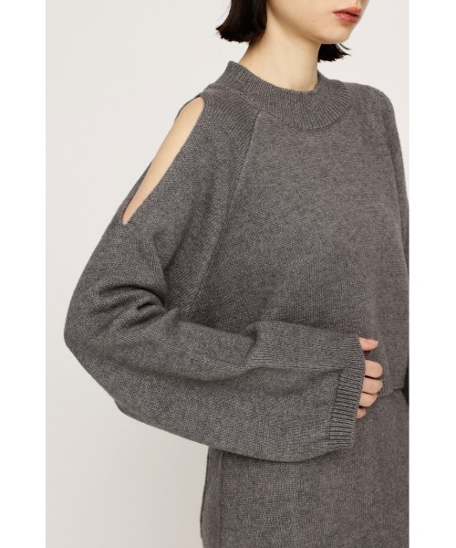 SLY(スライ)の「OPEN SHOULDER SET UP オープンショルダー セットアップ 秋服 冬服(ワンピース・レディース・ネイビー/ブラック/グレー・1/2)」の6枚目の写真