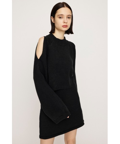 SLY(スライ)の「OPEN SHOULDER SET UP オープンショルダー セットアップ 秋服 冬服(ワンピース・レディース・ネイビー/ブラック/グレー・1/2)」の13枚目の写真