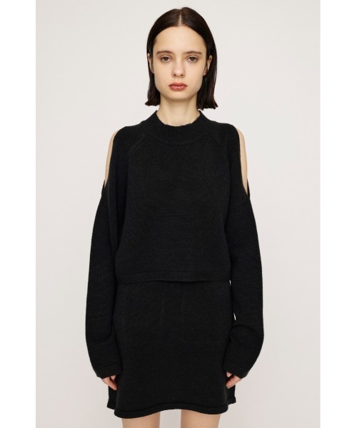 SLY(スライ)の「OPEN SHOULDER SET UP オープンショルダー セットアップ 秋服 冬服(ワンピース・レディース・ネイビー/ブラック/グレー・1/2)」の14枚目の写真