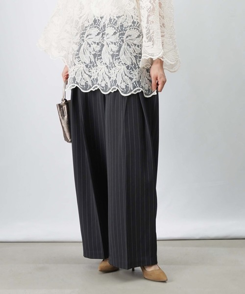 LUCA/LADY LUCK LUCA（ルカ/レディラックルカ）の「LC/LLL 配色アシメベルトストライプパンツ（その他パンツ・レディース・チャコールグレー/ブラウン・FREE）」の8枚目の写真
