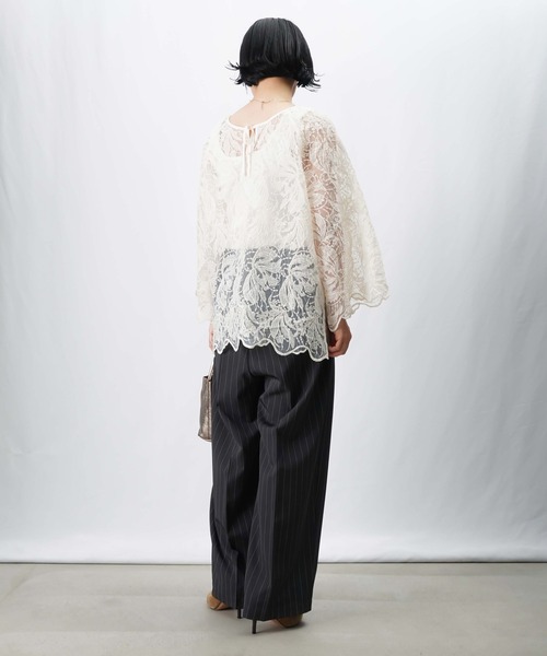 LUCA/LADY LUCK LUCA（ルカ/レディラックルカ）の「LC/LLL 配色アシメベルトストライプパンツ（その他パンツ・レディース・チャコールグレー/ブラウン・FREE）」の14枚目の写真