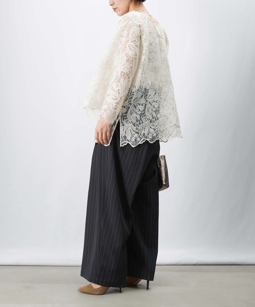 LUCA/LADY LUCK LUCA（ルカ/レディラックルカ）の「LC/LLL 配色アシメベルトストライプパンツ（その他パンツ・レディース・チャコールグレー/ブラウン・FREE）」の10枚目の写真