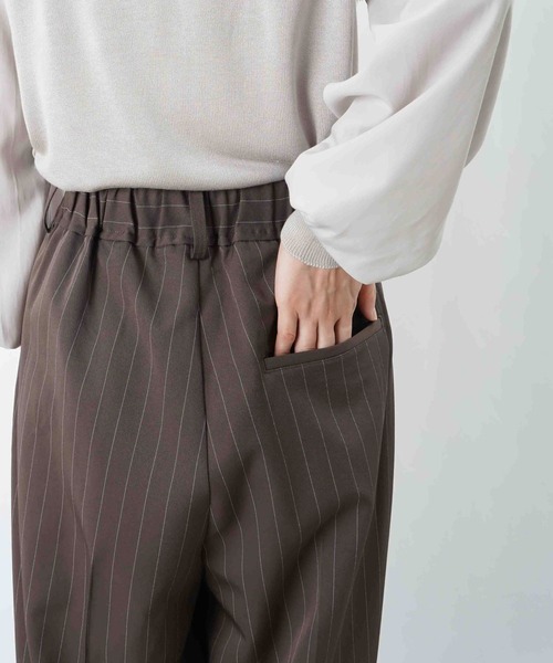 LUCA/LADY LUCK LUCA（ルカ/レディラックルカ）の「LC/LLL 配色アシメベルトストライプパンツ（その他パンツ・レディース・チャコールグレー/ブラウン・FREE）」の7枚目の写真