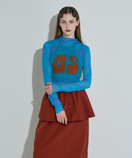 ANNA SUI NYC（アナ スイ エヌ ワイ シー）の「ハート総柄シアートップス（Tシャツ/カットソー・レディース・ブラック/ブルー/ベージュ・FREE）」の3枚目の写真