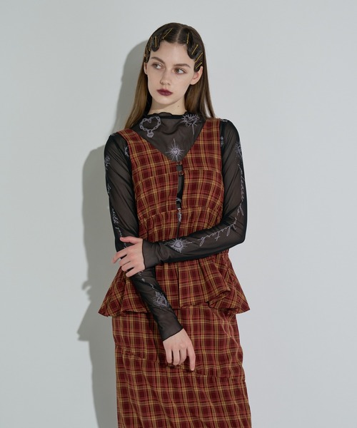 ANNA SUI NYC（アナ スイ エヌ ワイ シー）の「ハート総柄シアートップス（Tシャツ/カットソー・レディース・ブラック/ブルー/ベージュ・FREE）」の5枚目の写真