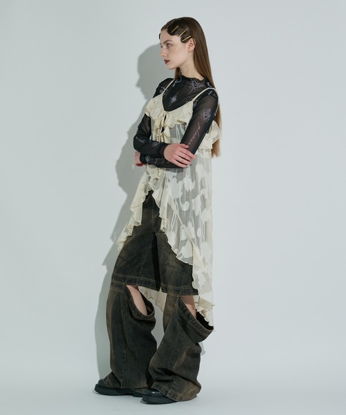 ANNA SUI NYC（アナ スイ エヌ ワイ シー）の「ハート総柄シアートップス（Tシャツ/カットソー・レディース・ブラック/ブルー/ベージュ・FREE）」の7枚目の写真