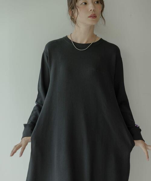 Champion（チャンピオン）の「『別注』Champion×Sonny Label　裏毛スウェットテントワンピース（ワンピース・レディース・ブラック/グレー/スミクロ・SMALL/FREE）」の7枚目の写真