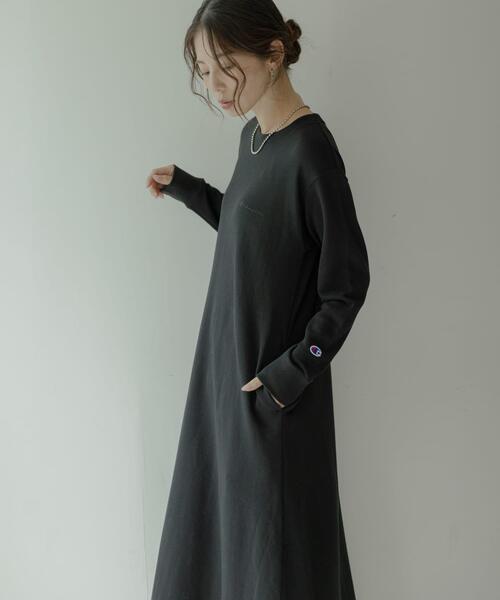 Champion（チャンピオン）の「『別注』Champion×Sonny Label　裏毛スウェットテントワンピース（ワンピース・レディース・ブラック/グレー/スミクロ・SMALL/FREE）」の9枚目の写真