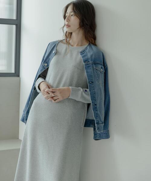 Champion（チャンピオン）の「『別注』Champion×Sonny Label　裏毛スウェットテントワンピース（ワンピース・レディース・ブラック/グレー/スミクロ・SMALL/FREE）」の17枚目の写真