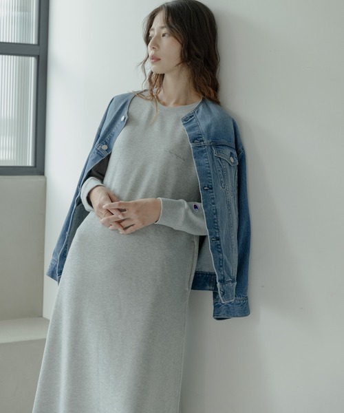 専用 12closet【洗える】裏毛スウェット×サテンコンビワンピース グレー 専用 12closet【洗える】裏毛スウェット×サテンコンビワンピース