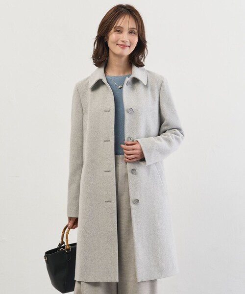 ショートビーバー ロング丈 ステンカラー コート（ステンカラーコート