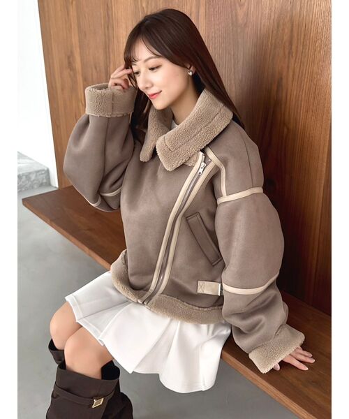 ビッグカラームートンブルゾン（ムートンコート）｜dazzlin（ダズリン