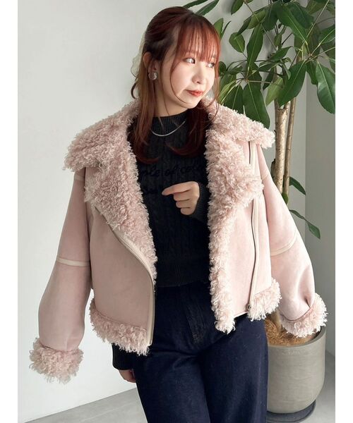 ビッグカラームートンブルゾン（ムートンコート）｜dazzlin（ダズリン