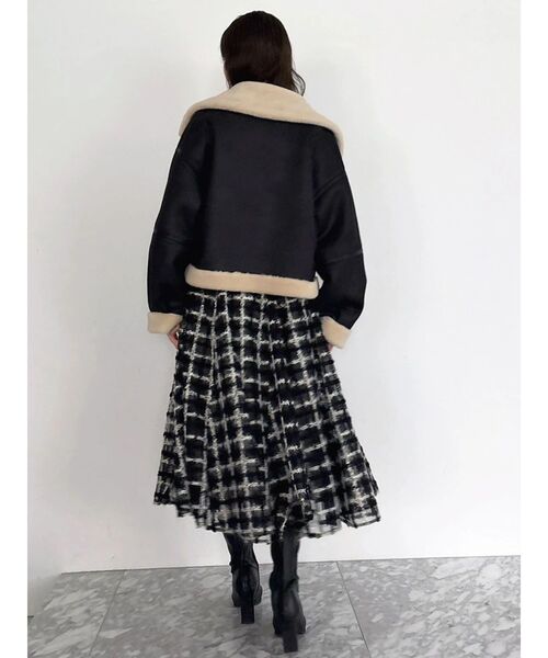 セール】ビッグカラームートンブルゾン（ムートンコート）｜dazzlin