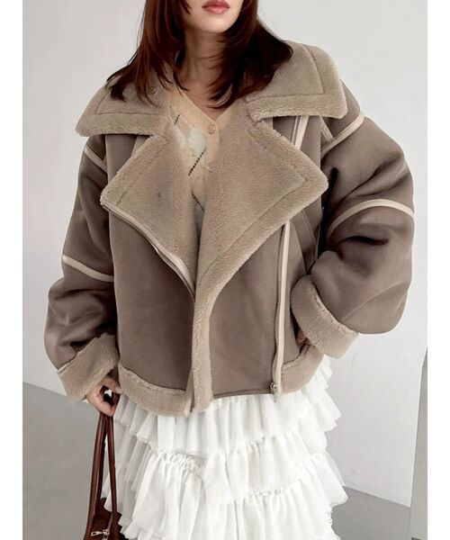 ビッグカラームートンブルゾン（ムートンコート）｜dazzlin（ダズリン