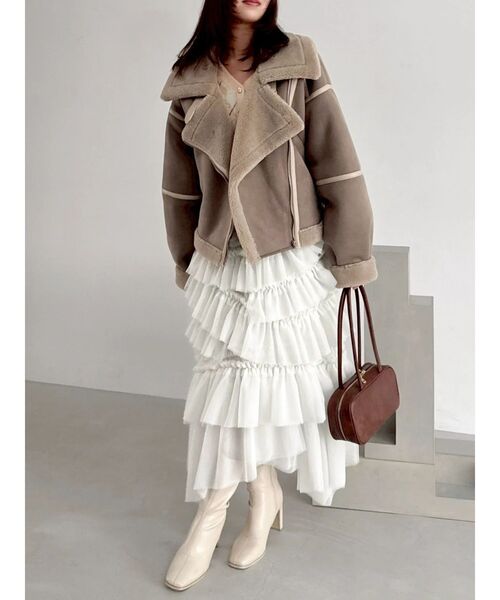 ビッグカラームートンブルゾン（ムートンコート）｜dazzlin（ダズリン