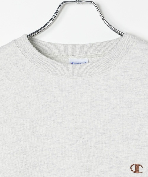Champion(チャンピオン)の「【Champion(チャンピオン)】別注刺繍ロングスリーブスウェット(裏毛)(スウェット・レディース・オートミール/ネイビー/ライトグレー/レンガ・FREE)」の8枚目の写真