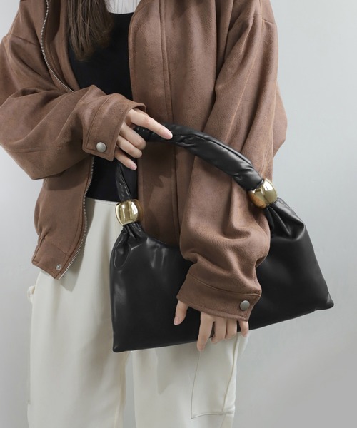 ANEMONE（アネモネ）の「メタルポイントバッグ（ハンドバッグ・レディース・ブラック/チョコ/ベージュ・FREE）」の2枚目の写真