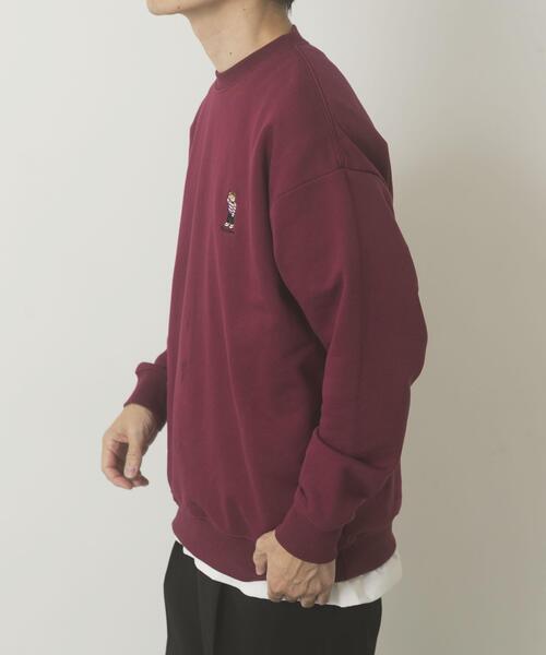 ITEMS URBANRESEARCH（アイテムズ アーバンリサーチ）の「TeddyBear ワンポイント スウェット（スウェット・メンズ・バーガンディー/グリーン/オートミール/ネイビー・LARGE/MEDIUM）」の12枚目の写真