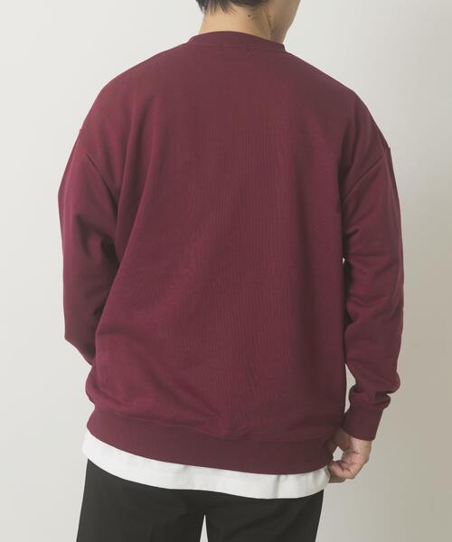 ITEMS URBANRESEARCH（アイテムズ アーバンリサーチ）の「TeddyBear ワンポイント スウェット（スウェット・メンズ・バーガンディー/グリーン/オートミール/ネイビー・LARGE/MEDIUM）」の13枚目の写真