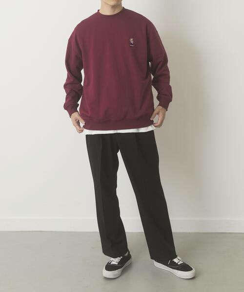 ITEMS URBANRESEARCH（アイテムズ アーバンリサーチ）の「TeddyBear ワンポイント スウェット（スウェット・メンズ・バーガンディー/グリーン/オートミール/ネイビー・LARGE/MEDIUM）」の14枚目の写真
