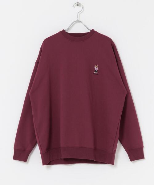 ITEMS URBANRESEARCH（アイテムズ アーバンリサーチ）の「TeddyBear ワンポイント スウェット（スウェット・メンズ・バーガンディー/グリーン/オートミール/ネイビー・LARGE/MEDIUM）」の15枚目の写真