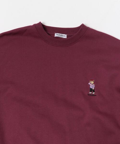 ITEMS URBANRESEARCH（アイテムズ アーバンリサーチ）の「TeddyBear ワンポイント スウェット（スウェット・メンズ・バーガンディー/グリーン/オートミール/ネイビー・LARGE/MEDIUM）」の16枚目の写真