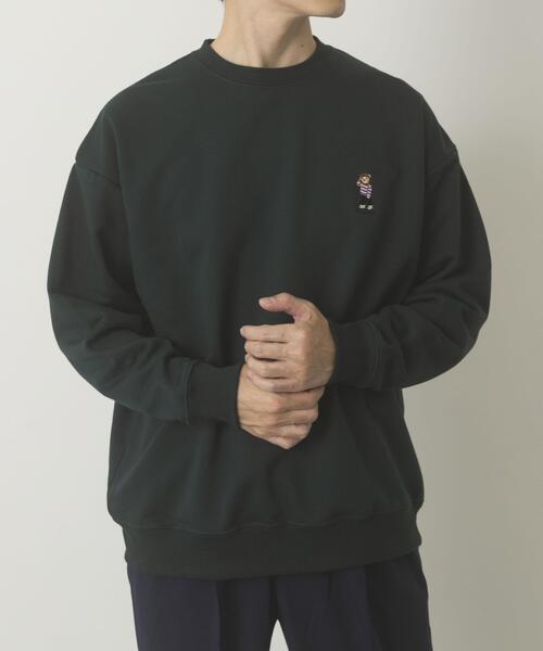 ITEMS URBANRESEARCH（アイテムズ アーバンリサーチ）の「TeddyBear ワンポイント スウェット（スウェット・メンズ・バーガンディー/グリーン/オートミール/ネイビー・LARGE/MEDIUM）」の21枚目の写真