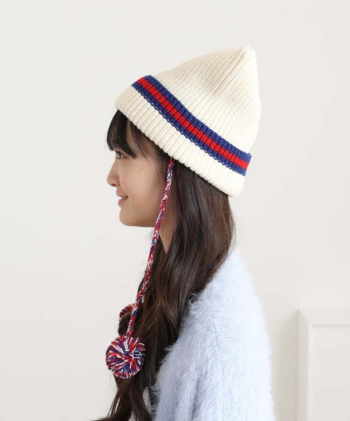 セール】猫耳ニットボンボンワッチ（ニットキャップ/ビーニー