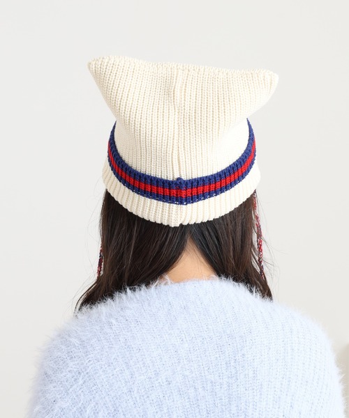 セール】猫耳ニットボンボンワッチ（ニットキャップ/ビーニー