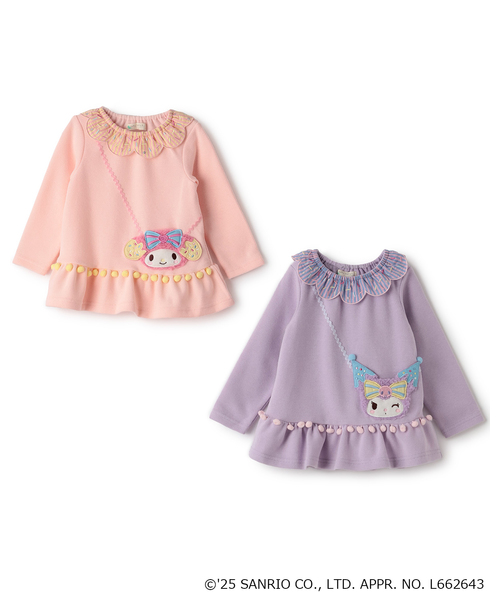 baby cheer（ベイビーチアー）の「【マイメロディ/クロミ】ポシェットチュニック（チュニック・キッズ・ピンク/ラベンダー・120cm/110cm/100cm/80ｃｍ/90cm）」の5枚目の写真