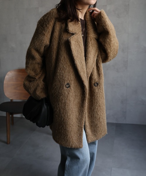 セール】フェザーシャギーミドル丈コート（その他アウター）｜ap retro