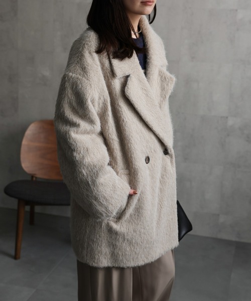 セール】フェザーシャギーミドル丈コート（その他アウター）｜ap retro