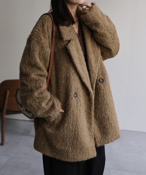 セール】フェザーシャギーミドル丈コート（その他アウター）｜ap retro