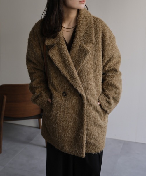 セール】フェザーシャギーミドル丈コート（その他アウター）｜ap retro