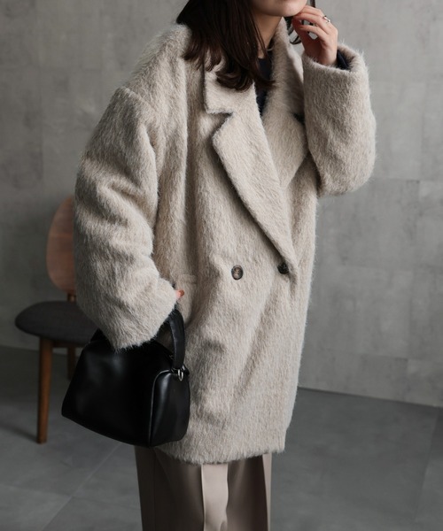 Andequalアンドコール/ シャギーコートジャケット (今週で出品停止) セール】シャギーダブルコート（ピーコート）｜ANOTHER S（アナザー