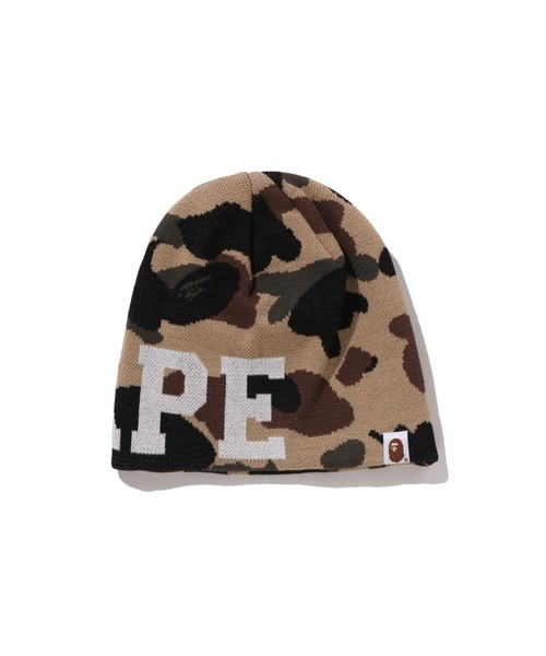 A BATHING APE（アベイシングエイプ）の「1ST CAMO KNIT CAP（ニットキャップ/ビーニー・メンズ・イエロー/オレンジ/グリーン・FREE）」の5枚目の写真
