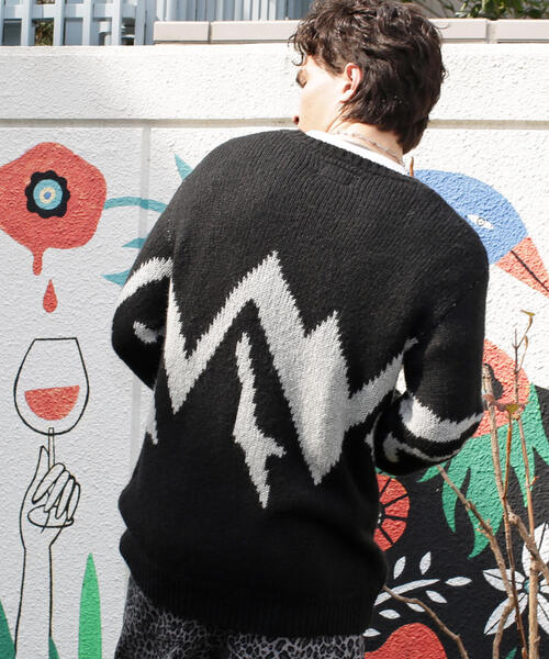 MANASTASH（マナスタッシュ）の「MANASTASH/マナスタッシュ/LOGO SWEATER（ニット/セーター・メンズ・ブラック/ブラウン・L/M/S/XL）」の7枚目の写真