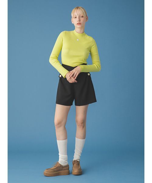 FURFUR（ファーファー）の「【限定カラー】リボン刺繍リブニットトップス（ニット/セーター・レディース・イエロー/レッド/ブラック/ホワイト・F）」の15枚目の写真